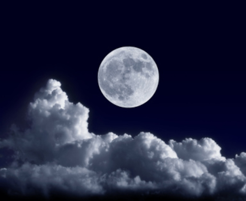 Full Moon above the clouds
