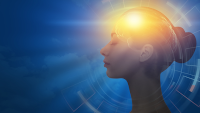 consciousness shown as a light in the head