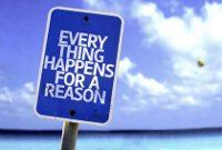 Everything happens for a reason signpost
